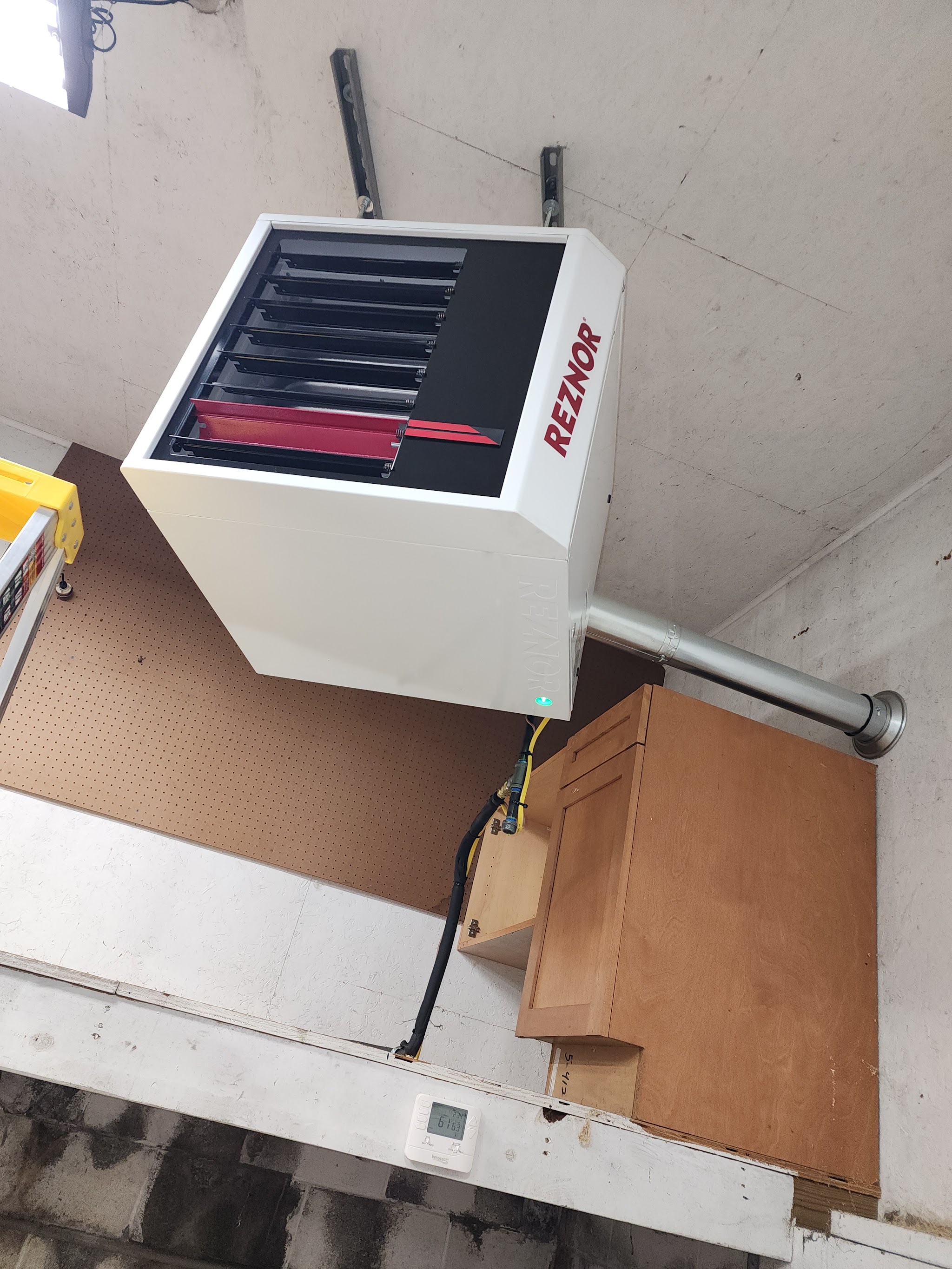 Reznor garage heater professionally installed by G&M Heating